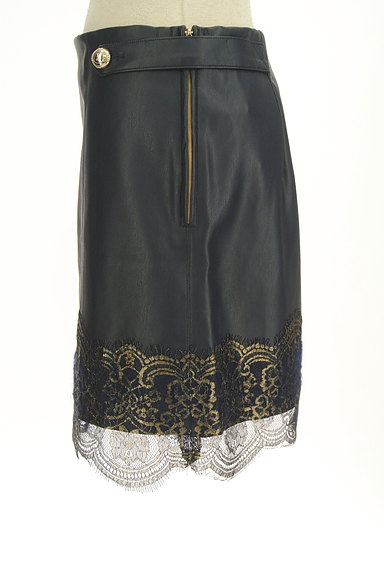PATRIZIA PEPE（パトリッツィアペペ）の古着「裾レース革スカート（ミニスカート）」大画像３へ