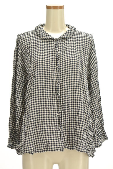 SM2（サマンサモスモス）の古着「ゆる可愛シルエットの丸襟チェックシャツ（カジュアルシャツ）」大画像１へ