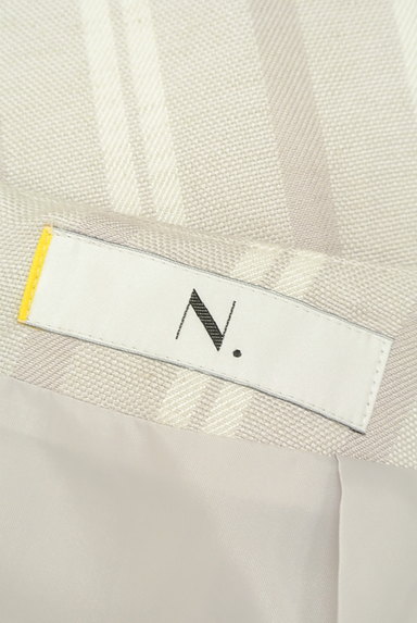 N.Natural Beauty Basic*（エヌ ナチュラルビューティーベーシック）の古着「リネン混ストライプタイトスカート（ミニスカート）」大画像６へ
