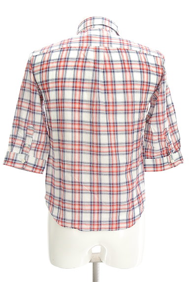 COMME CA COMMUNE（コムサコミューン）の古着「チェック柄五分袖シャツ（カジュアルシャツ）」大画像２へ