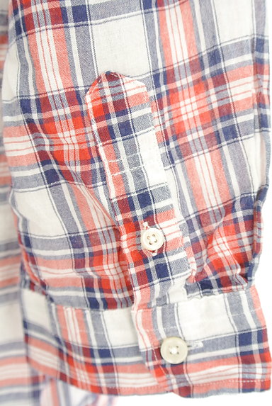 COMME CA COMMUNE（コムサコミューン）の古着「チェック柄五分袖シャツ（カジュアルシャツ）」大画像５へ
