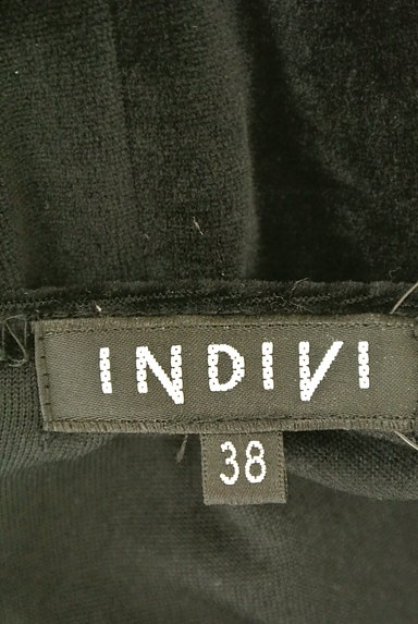 INDIVI（インディヴィ）の古着「ベロア切替ワンピース（ワンピース・チュニック）」大画像６へ
