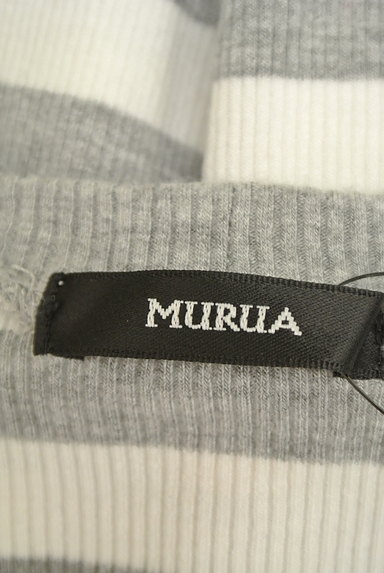 MURUA（ムルーア）の古着「ボーダーリブカットソー（カットソー・プルオーバー）」大画像６へ