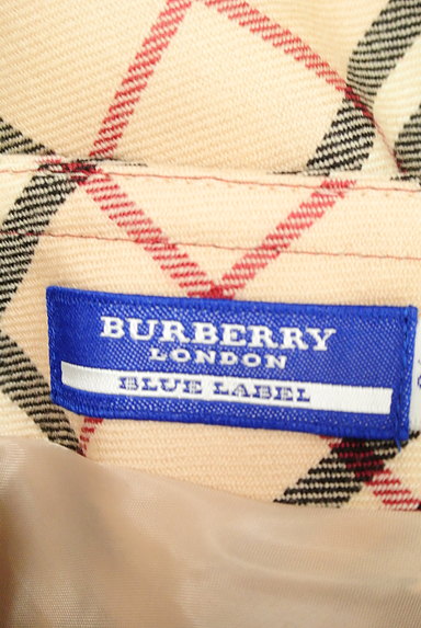 BURBERRY BLUE LABEL（バーバリーブルーレーベル）の古着「レザー調ライン入りチェックスカート（スカート）」大画像６へ