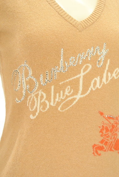 BURBERRY BLUE LABEL（バーバリーブルーレーベル）の古着「ラインストーン付きロゴニット（ニット）」大画像４へ