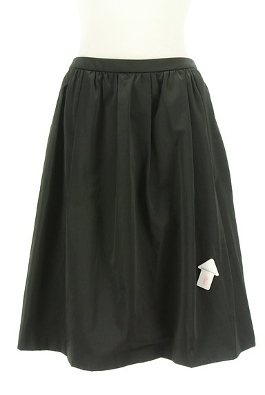 Spick and Span（スピック＆スパン）の古着「光沢ブラックカラーの大人艶スカート（スカート）」大画像４へ