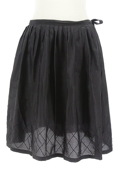 agnes b（アニエスベー）の古着「裾刺繍コットン黒スカート（スカート）」大画像１へ