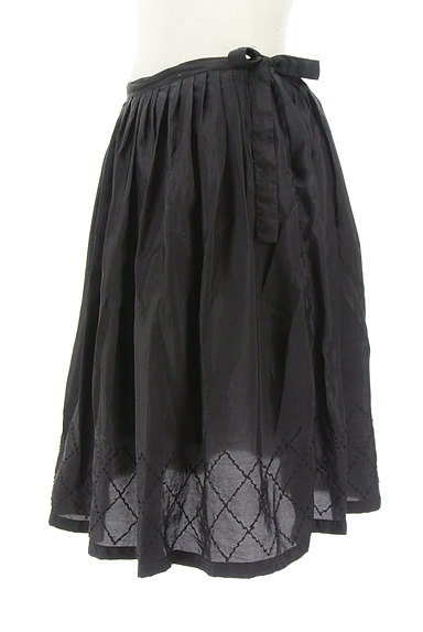 agnes b（アニエスベー）の古着「裾刺繍コットン黒スカート（スカート）」大画像３へ