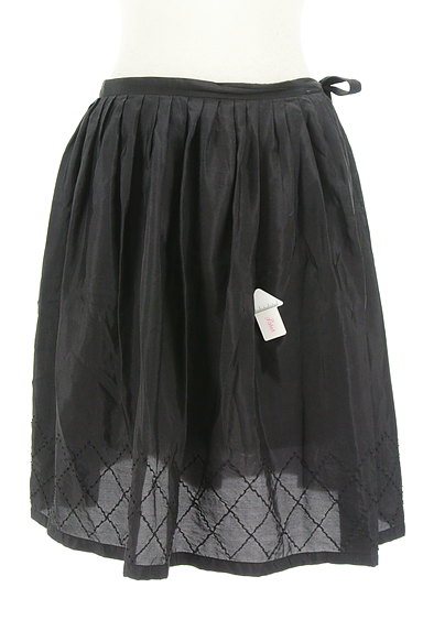 agnes b（アニエスベー）の古着「裾刺繍コットン黒スカート（スカート）」大画像４へ