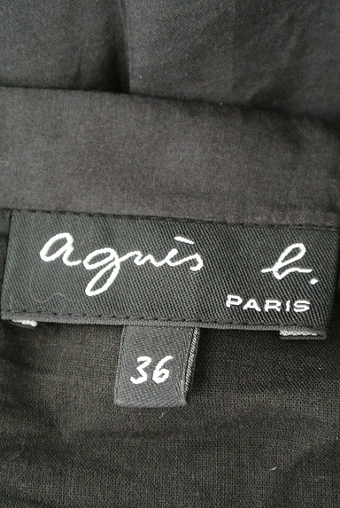 agnes b（アニエスベー）の古着「裾刺繍コットン黒スカート（スカート）」大画像６へ