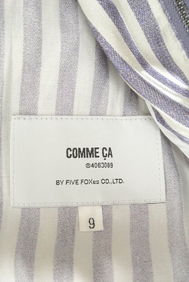 COMME CA（コムサ）の古着「透け艶感の大人ノーカーラージャケット（ブルゾン・スタジャン）」大画像６へ