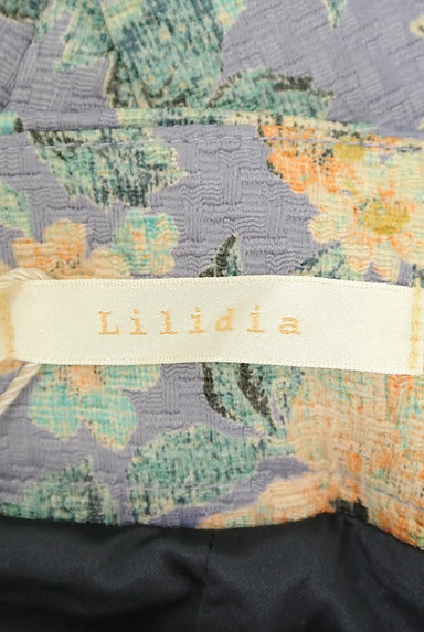 Lilidia（リリディア）の古着「アンティーク花柄スリットパンツ（パンツ）」大画像６へ