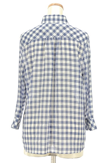 Viaggio Blu（ビアッジョブルー）の古着「チェック柄シアーシャツ（カジュアルシャツ）」大画像２へ