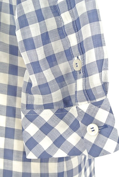 Viaggio Blu（ビアッジョブルー）の古着「チェック柄シアーシャツ（カジュアルシャツ）」大画像５へ