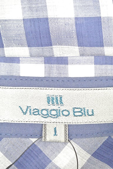 Viaggio Blu（ビアッジョブルー）の古着「チェック柄シアーシャツ（カジュアルシャツ）」大画像６へ