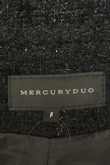 MERCURYDUO（マーキュリーデュオ）の古着「ラメツイードノーカラージャケット（ジャケット）」大画像６へ
