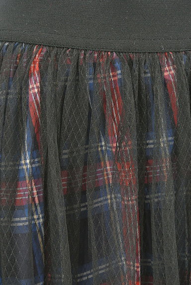 BEAMS Women's（ビームス　ウーマン）の古着「チェック柄チュールスカート（ロングスカート・マキシスカート）」大画像４へ