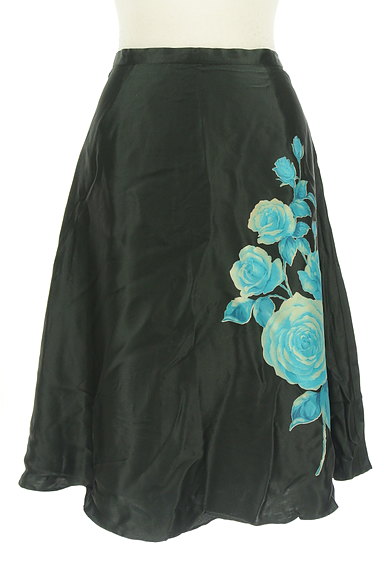 LAISSE PASSE（レッセパッセ）の古着「花柄光沢シルクフレアスカート（スカート）」大画像１へ