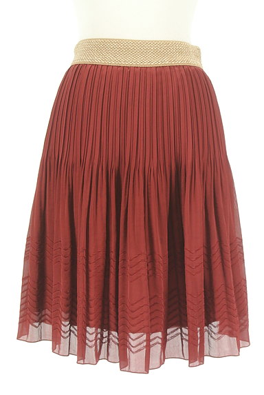 STRAWBERRY-FIELDS（ストロベリーフィールズ）の古着「サテンシフォンのプリーツスカート（スカート）」大画像１へ
