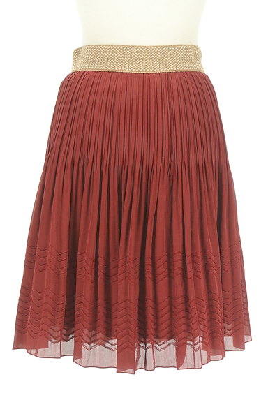 STRAWBERRY-FIELDS（ストロベリーフィールズ）の古着「サテンシフォンのプリーツスカート（スカート）」大画像２へ