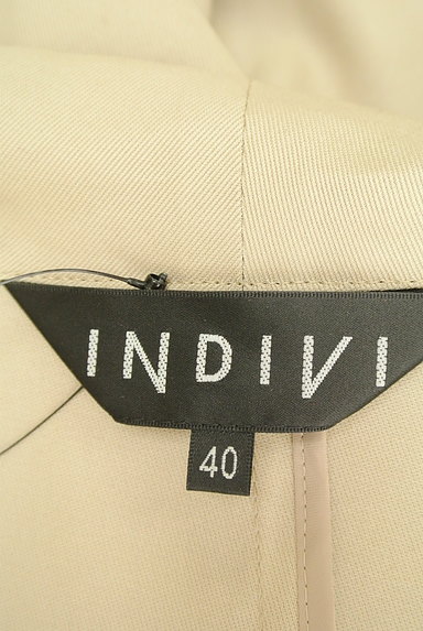 INDIVI（インディヴィ）の古着「ウエストリボン付きガウン風ショートコート（コート）」大画像６へ