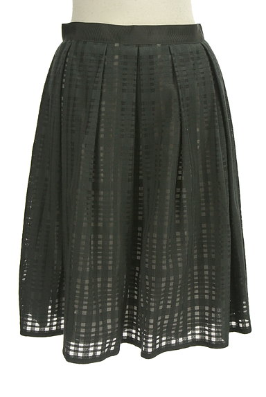 M-premier（エムプルミエ）の古着「透けチェック柄フレアスカート（スカート）」大画像１へ
