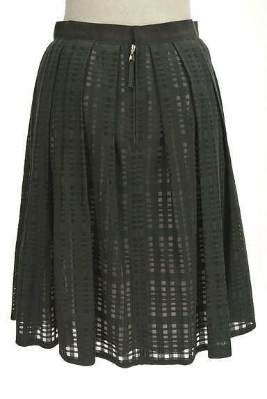 M-premier（エムプルミエ）の古着「透けチェック柄フレアスカート（スカート）」大画像２へ