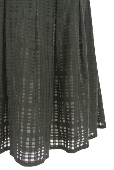 M-premier（エムプルミエ）の古着「透けチェック柄フレアスカート（スカート）」大画像５へ