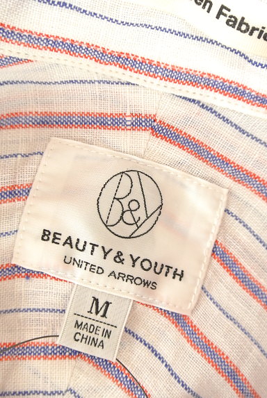 BEAUTY&YOUTH（ビューティ＆ユース）の古着「マリンカラーのカジュアルリネンシャツ（カジュアルシャツ）」大画像６へ