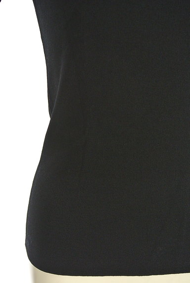 Viaggio Blu（ビアッジョブルー）の古着「スカラップネックの大人黒半袖ニット（ニット）」大画像５へ