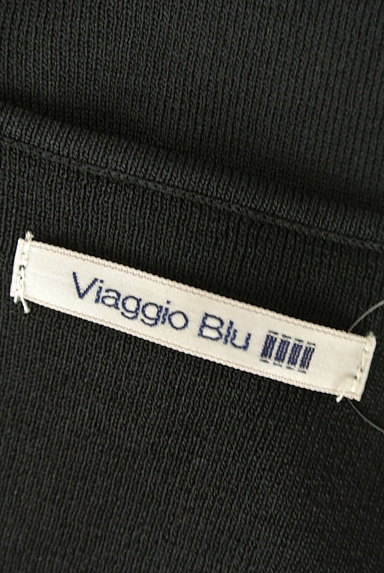 Viaggio Blu（ビアッジョブルー）の古着「スカラップネックの大人黒半袖ニット（ニット）」大画像６へ