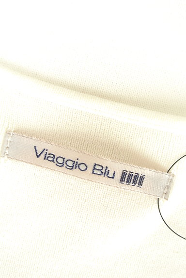 Viaggio Blu（ビアッジョブルー）の古着「スカラップネック半袖白ニット（ニット）」大画像６へ