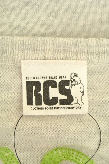 RODEO CROWNS（ロデオクラウン）の古着「スカル＆ロゴ刺繍７分袖カーディガン（カーディガン・ボレロ）」大画像６へ