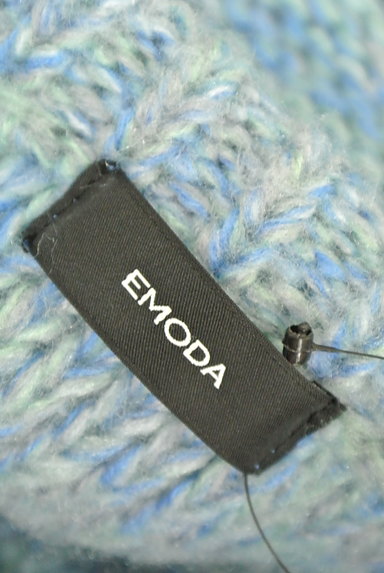 EMODA（エモダ）の古着「ブルー系ミックスニットトップス（ニット）」大画像６へ