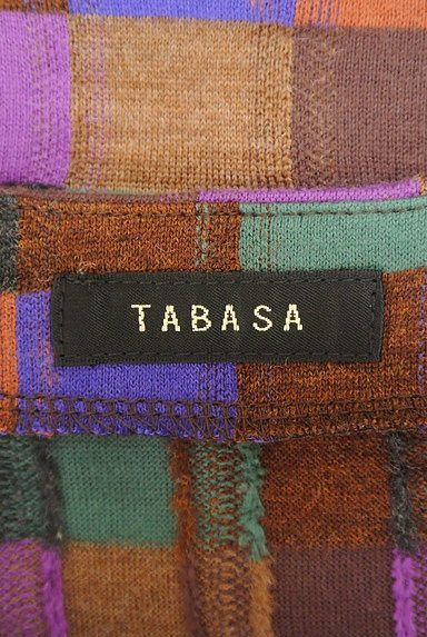 TABASA（タバサ）の古着「大人カラーの格子柄カットソー（カットソー・プルオーバー）」大画像６へ