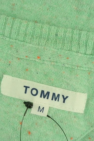 TOMMY（トミー）の古着「バックプリントミックスニットカーディガン（スウェット・パーカー）」大画像６へ