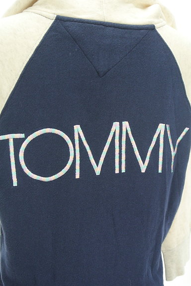 TOMMY（トミー）の古着「七分袖バイカラースウェットパーカー（スウェット・パーカー）」大画像４へ