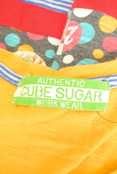 CUBE SUGAR（キューブシュガー）の古着「柄×ボーダーロングタンクトップ（キャミソール・タンクトップ）」大画像６へ