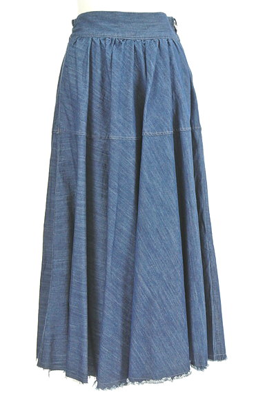INTER PLANET（インタープラネット）の古着「カットオフダンガリーロングスカート（ロングスカート・マキシスカート）」大画像１へ