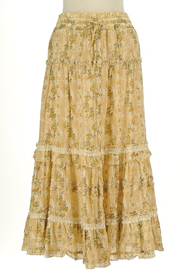 axes femme（アクシーズファム）の古着「花柄フリルロングスカート（ロングスカート・マキシスカート）」大画像１へ