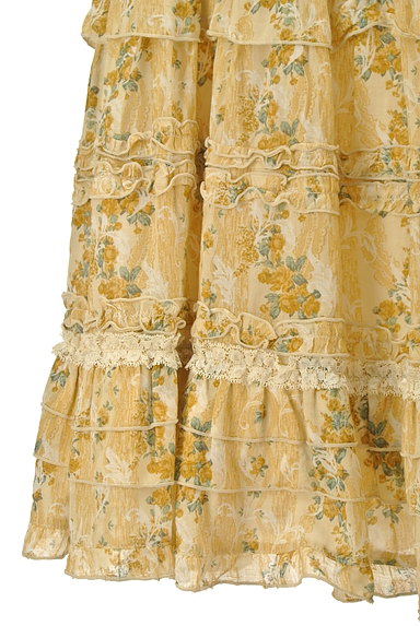 axes femme（アクシーズファム）の古着「花柄フリルロングスカート（ロングスカート・マキシスカート）」大画像５へ