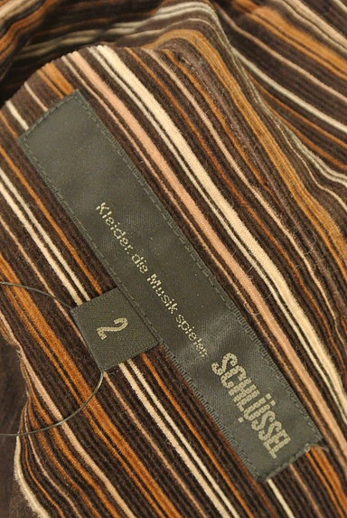 SCHLUSSEL（シュリセル）の古着「ブラウンストライプ柄コーデュロイシャツ（カジュアルシャツ）」大画像６へ
