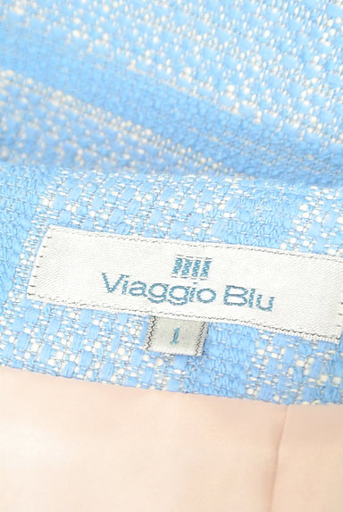 Viaggio Blu（ビアッジョブルー）の古着「ノーカラーツイードセットアップ（セットアップ（ジャケット＋スカート））」大画像６へ