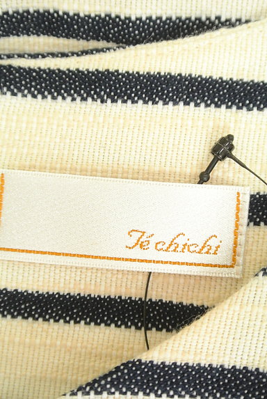 Te chichi（テチチ）の古着「ボーダーコットンリネンワンピース（ワンピース・チュニック）」大画像６へ