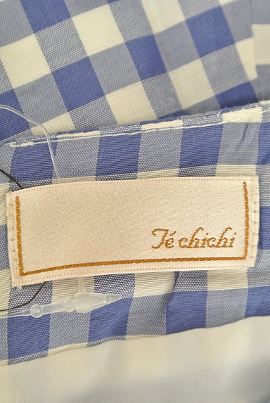 Te chichi（テチチ）の古着「ウエストリボンブロックチェック柄ワンピース（ワンピース・チュニック）」大画像６へ