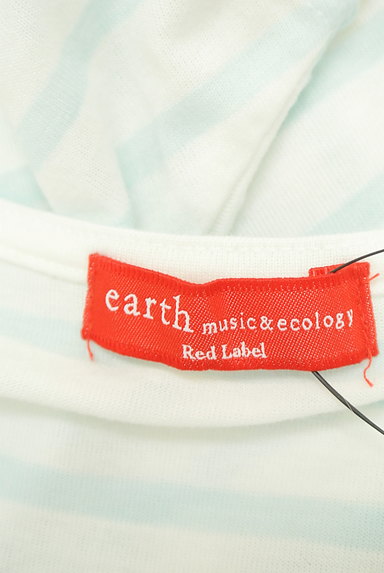 earth music&ecology（アースミュージック＆エコロジー）の古着「パステルボーダー7分袖刺繍カットソー（カットソー・プルオーバー）」大画像６へ