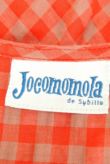 Jocomomola（ホコモモラ）の古着「花ブローチ付きチェック柄チュニック（ワンピース・チュニック）」大画像６へ
