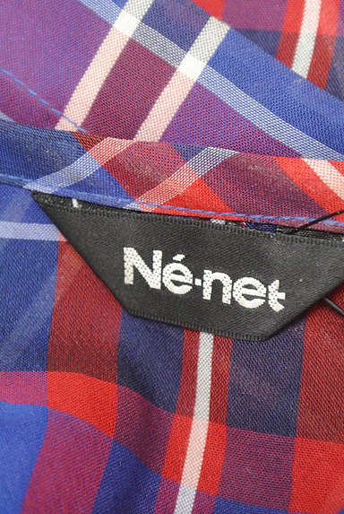Ne-net（ネネット）の古着「カラーチェック柄シアーカットソー（カットソー・プルオーバー）」大画像６へ