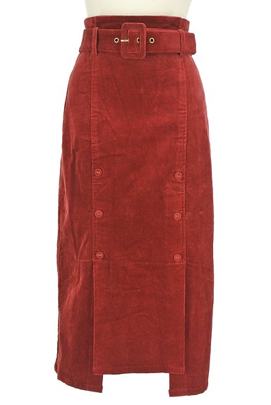 REDYAZEL（レディアゼル）の古着「裾スリットコーデュロイタイトスカート（ロングスカート・マキシスカート）」大画像１へ