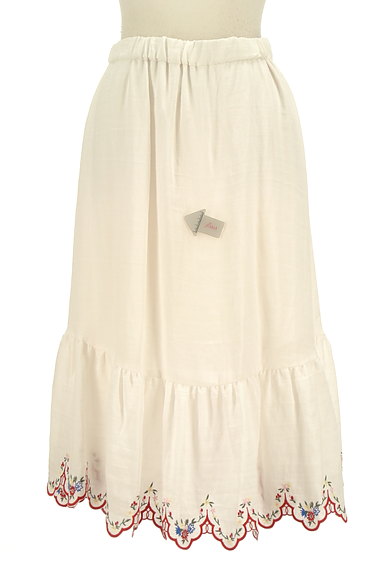 dazzlin（ダズリン）の古着「裾刺繍スカラップロングスカート（ロングスカート・マキシスカート）」大画像４へ